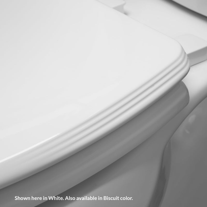 Bemis Ashland Modern Wood Toilet Seat with Decorative Edge, Slow Close, Secure Hinges, Made in USA, Round, Biscuit - Image 4